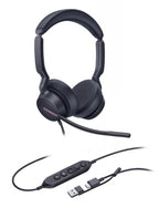 Yealink UH46 Dual Teams USB-C/A Headset Wired Head-band Office/Call center USB Type-C / USB Type-A Black