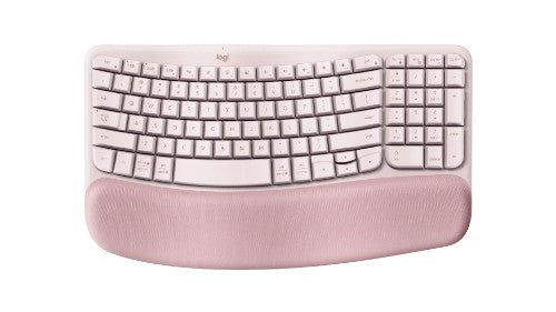 Logitech Wave Keys keyboard Universal RF Wireless + Bluetooth QWERTY English Rose