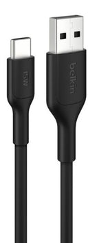 Belkin CAB021FQ3MBK USB cable 118.1" (3 m) USB A USB C Black