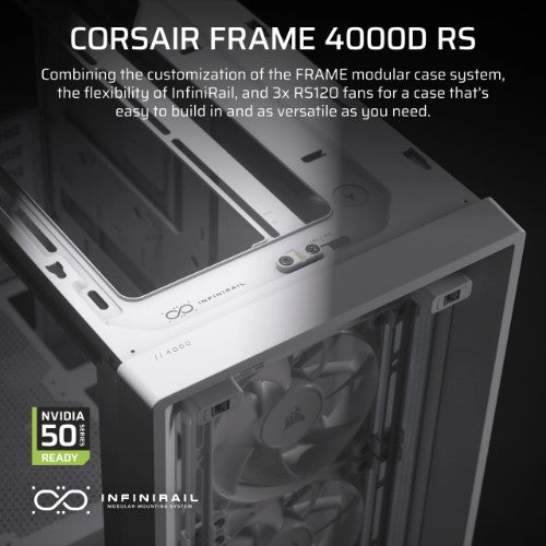 Corsair FRAME 4000D RS Midi Tower White