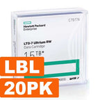 HPE LTO-7 Ultrium Non Custom Labeled Data Cartridge 20 Pack