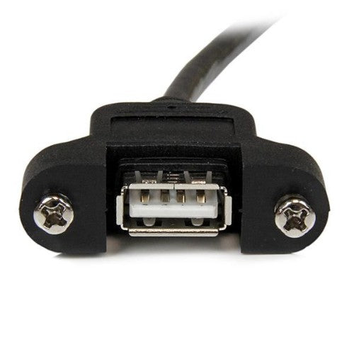 StarTech.com USBPNLAFAM1 USB cable USB 2.0 11.8" (0.3 m) USB A Black