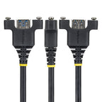 StarTech.com USBPNLAFAM2M USB cable USB 3.2 Gen 1 (3.1 Gen 1) 78.7" (2 m) USB A 5 Gbit/s Black