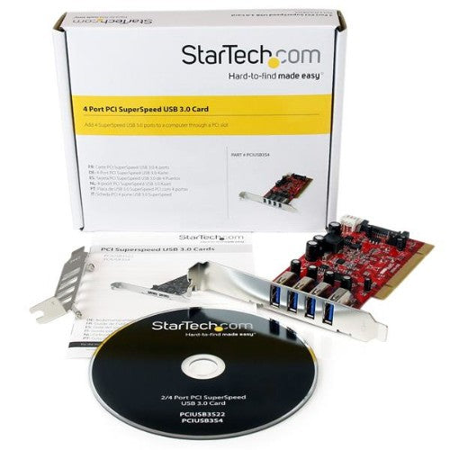 StarTech.com PCIUSB3S4 interface cards/adapter Internal USB 3.2 Gen 1 (3.1 Gen 1)