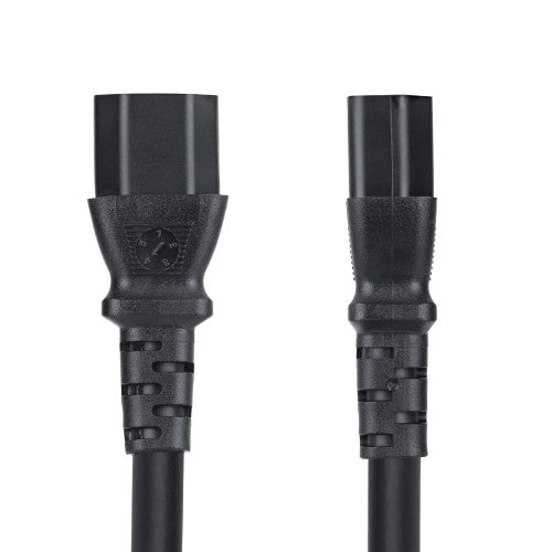 StarTech.com C14LC1314G15ABK10FT power cable Black 118.1" (3 m) C14 coupler C13 coupler