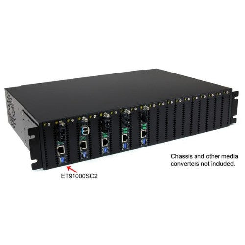 StarTech.com ET91000SC2 network media converter 2000 Mbit/s 850 nm Multi-mode Black