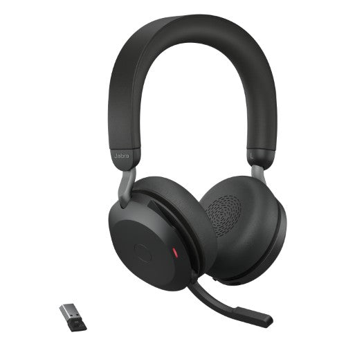 Jabra Evolve2 75 Headset Wireless Head-band Office/Call center Bluetooth Charging stand Black