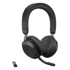 Jabra Evolve2 75 Headset Wireless Head-band Office/Call center Bluetooth Charging stand Black