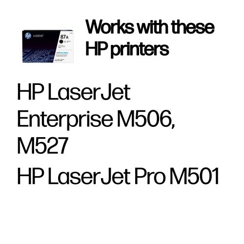 CF287A (87A) Toner black, 9K pages