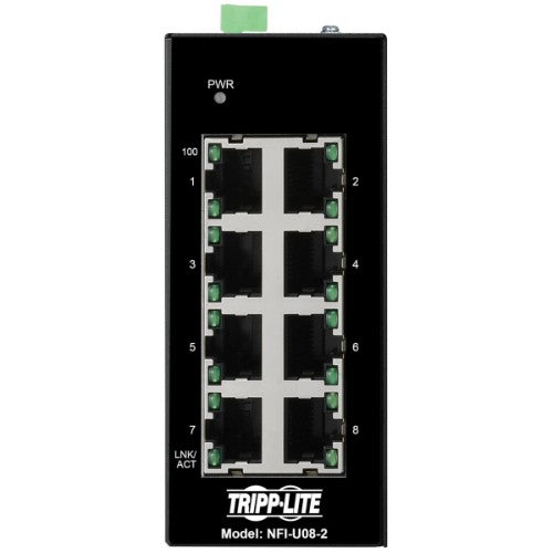 Tripp Lite NFI-U08-2 network switch Unmanaged Fast Ethernet (10/100) Black