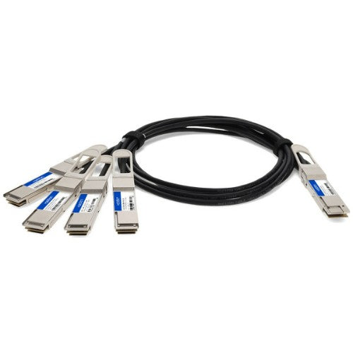 AddOn Networks DAC-Q56DD4Q562-5M-AO InfiniBand/fibre optic cable 98.4" (2.5 m) QSFP-DD 4x QSFP56 Black, Metallic
