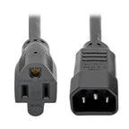Eaton P002-001-13A power cable Black 12.2" (0.31 m) IEC C14 NEMA 5-15R