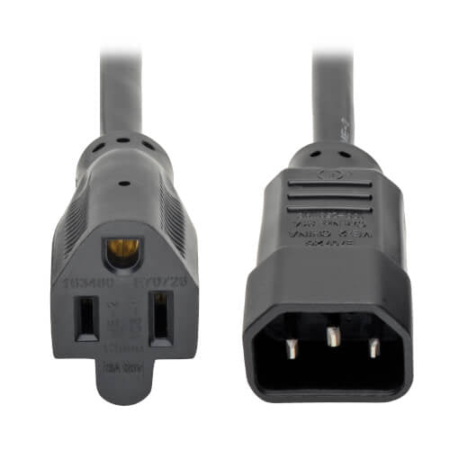 Eaton P002-001-13A power cable Black 12.2" (0.31 m) IEC C14 NEMA 5-15R