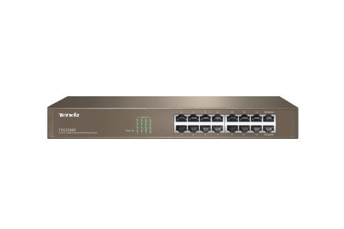 Tenda 16-port Gigabit Ethernet Switch Unmanaged Blue