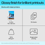 HP Everyday Photo Paper Glossy 52 lb 4 x 6 in. (101 x 152 mm) 50 sheets