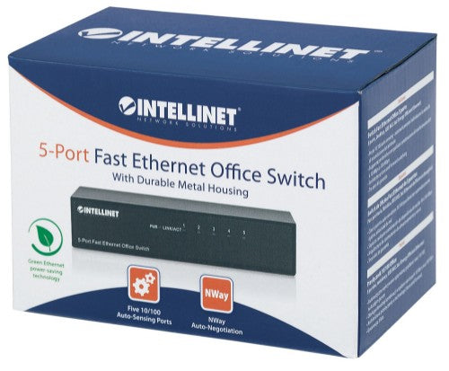 Intellinet 5-Port Fast Ethernet Office Switch Fast Ethernet (10/100) Black