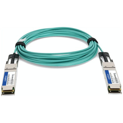 AddOn Networks 40G-QSFP-QSFP-AOC-0501-AO InfiniBand/fibre optic cable 196.9" (5 m) QSFP+ Green
