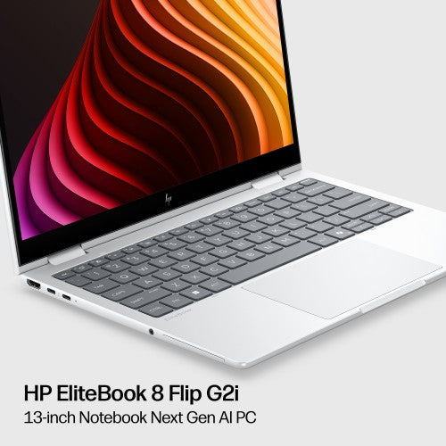 HP EliteBook 8 Flip G2i 13 inch Notebook Next Gen AI PC Wolf Pro Security Edition Copilot+ PC Intel Core Ultra 5 Laptop 13.3" Touchscreen WUXGA 32 GB LPDDR5x-SDRAM 512 GB SSD Wi-Fi 7 (802.11be) Windows 11 Pro Silver