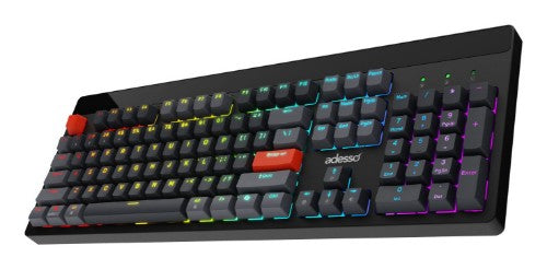 Adesso EasyTouch 1300 keyboard Home/Office USB + RF Wireless + Bluetooth QWERTY US English Black, Gray