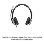 HP Poly Mission 625 Stereo USB Wired Headset