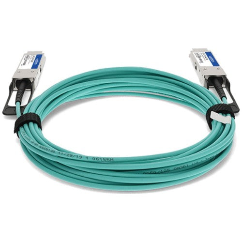 AddOn Networks ADD-QCIQIN-AOC5M InfiniBand/fibre optic cable 196.9" (5 m) QSFP+ Aqua color