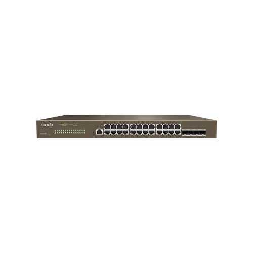 Tenda TEG3328F network switch Managed L2 Gigabit Ethernet (10/100/1000) 1U Brown