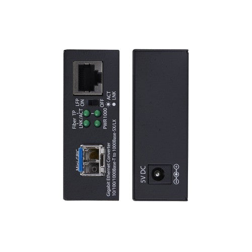 StarTech.com MCM1110SMLC40 network media converter 2000 Mbit/s 1310 nm Single-mode Black
