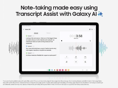 Samsung Galaxy Tab S9 Wi-Fi Qualcomm Snapdragon 256 GB 11" 12 GB Wi-Fi 6E (802.11ax) Android 14 Graphite