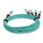 AddOn Networks AOC-Q-4S-100G-15M-AO InfiniBand/fibre optic cable 590.6" (15 m) QSFP28 4xSFP28 Aqua color, Silver