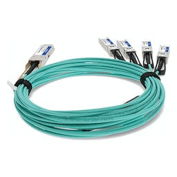 AddOn Networks AOC-Q-4S-100G-15M-AO InfiniBand/fibre optic cable 590.6" (15 m) QSFP28 4xSFP28 Aqua color, Silver