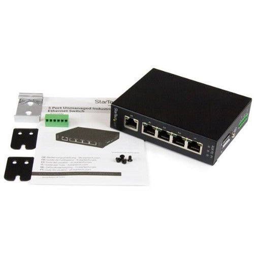 StarTech.com IES51000 network switch Unmanaged Gigabit Ethernet (10/100/1000) Black