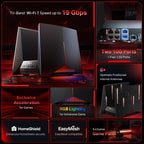 TP-Link Archer GE800 wireless router 10 Gigabit Ethernet Tri-band (2.4 GHz / 5 GHz / 6 GHz) Black