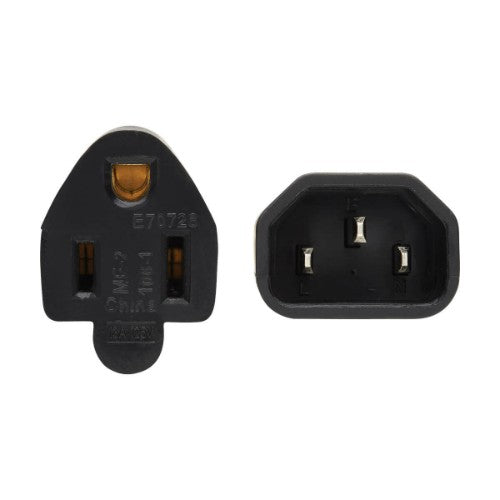 Tripp Lite P002-002 power cable Black 24" (0.61 m) C14 coupler NEMA 5-15R