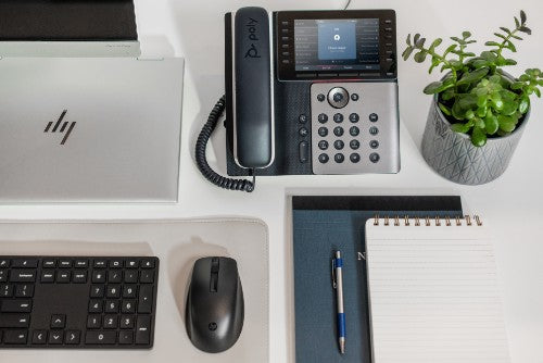 HP Poly Edge E550 IP Phone and PoE-enabled GSA/TAA