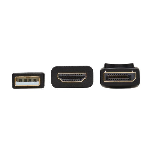Tripp Lite P567-02M video cable adapter 78.7" (2 m) HDMI + USB DisplayPort Black