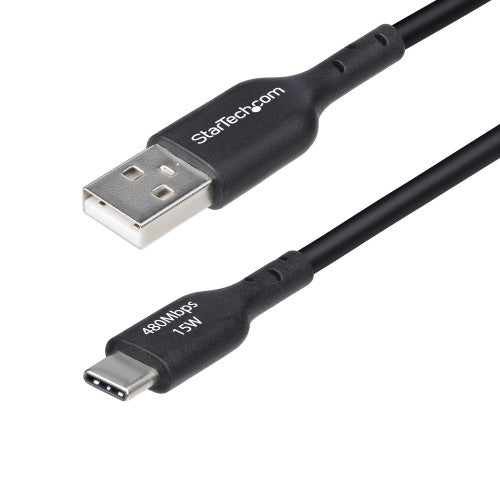 StarTech.com USB2AC1FTBK USB cable USB 2.0 11.8" (0.3 m) USB A USB C Black