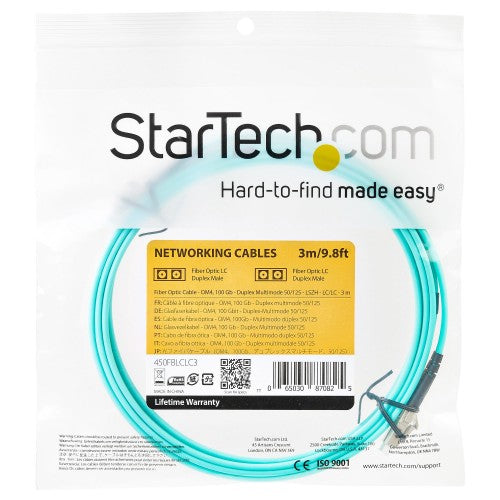 StarTech.com 450FBLCLC3 InfiniBand/fibre optic cable 118.1" (3 m) LC Aqua color