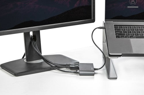 StarTech.com TB3DKM2DPL laptop dock/port replicator Wired Thunderbolt 3 Gray