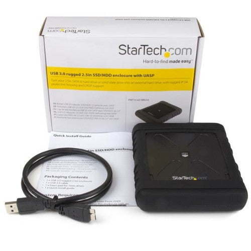 StarTech.com S251BRU33 storage drive enclosure HDD/SSD enclosure Black 2.5"