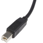 StarTech.com USB2HAB6 USB cable USB 2.0 70.9" (1.8 m) USB A USB B 0.48 Gbit/s Black