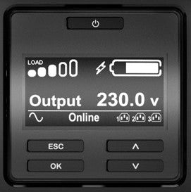 APC SRT3000RMXLW-IEC uninterruptible power supply (UPS) Double-conversion (Online) 3 kVA 2700 W 8 AC outlet(s)