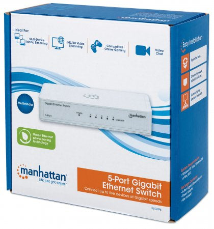Manhattan 560696 network switch Unmanaged L2 Gigabit Ethernet (10/100/1000) White