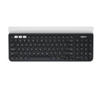 Logitech 920-008025 keyboard RF Wireless + Bluetooth English Gray, White, Dark Gray