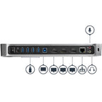 StarTech.com USB3DOCKH2DP laptop dock/port replicator Wired USB 3.2 Gen 1 (3.1 Gen 1) Type-A Black, Silver