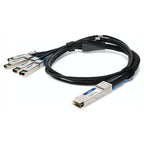 AddOn Networks QSFP-4SFP25G-CU15MAO InfiniBand/fibre optic cable 59.1" (1.5 m) QSFP28 4xSFP28 Black, Silver