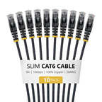 StarTech.com N6PAT9INBKS10PK networking cable Black 8.98" (0.228 m) Cat6 U/UTP (UTP)