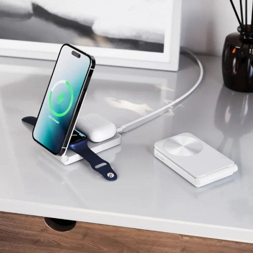 ALOGIC A31FWCWH mobile device charger Headset, Smartphone, Smartwatch, Watch White USB Wireless charging Fast charging Indoor