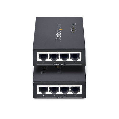 StarTech.com POEINJ4G-US PoE adapter 2 Gigabit Ethernet 54 V