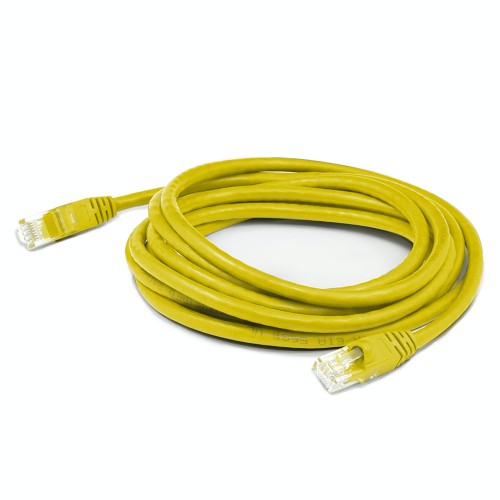 AddOn Networks ADD-1FCAT6A-YW networking cable Yellow 11.8" (0.3 m) Cat6a U/UTP (UTP) Round
