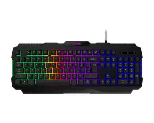 MSI FORGE GK100 keyboard Gaming USB QWERTY English Black